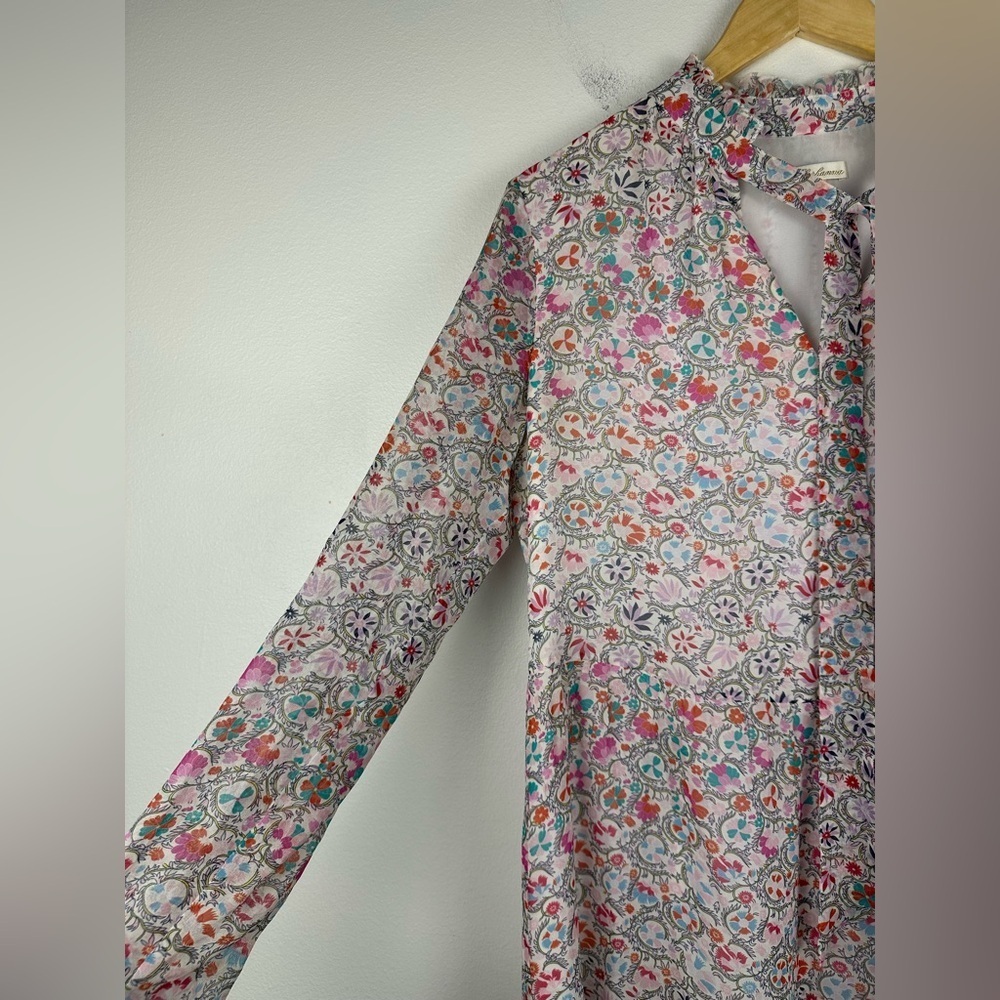 Shoshanna Avila Floral 100% Ruffle Silk Cocktail Mini Dress Size 10‎ - Picture 7 of 10